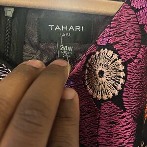 Tahari ASL Pink and Black Dress